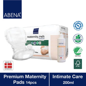 [Bundle] ABENA Premium Maternity Pads with Intimate Care Wash - Bambo Nature Malaysia
