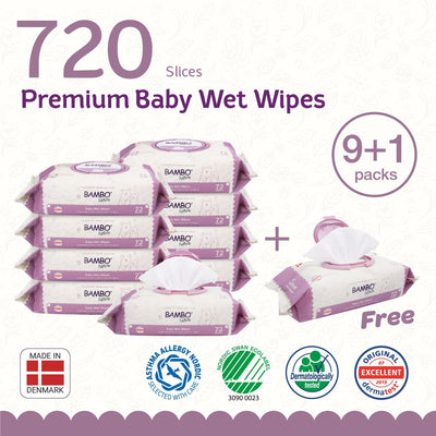 [Bundle] Bambo Nature Baby Wet Wipes (720 slices) - Bambo Nature Malaysia